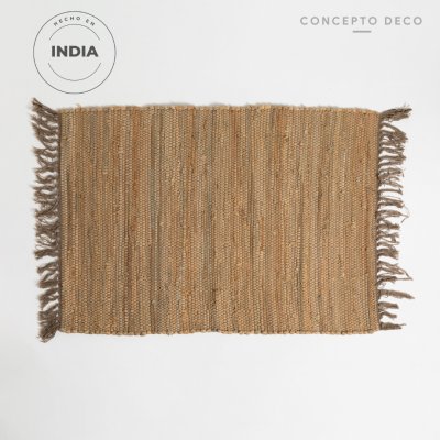 ALFOMBRA DECO INDIA ALGODÓN BEIGE 60X90CM