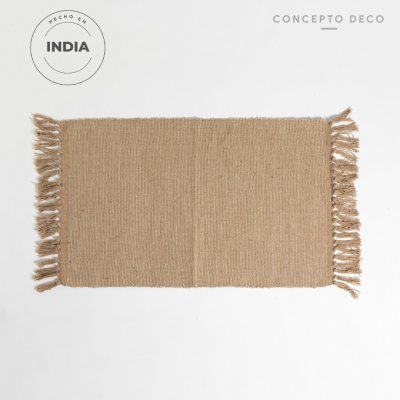 ALFOMBRA DECO INDIA ALGODÓN CRUDO 45X70