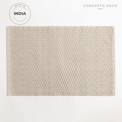 ALFOMBRA INDIA RIB TWILL VISÓN 50X80CM