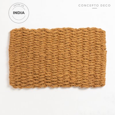 ALFOMBRA INDIA YUTE NUDO SIMPLE TOSTADO 45X75CM