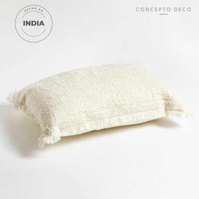 FUNDA DE ALMOHADON INDIA NATURAL 40X60CM