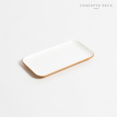 BANDEJA MADERA SAUCE BLANCO 22X12CM