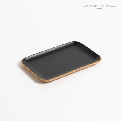 BANDEJA MADERA SAUCE NEGRO 19,5X13CM