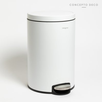 TACHO ACERO CIERRE SOFT BLANCO MATE 12L