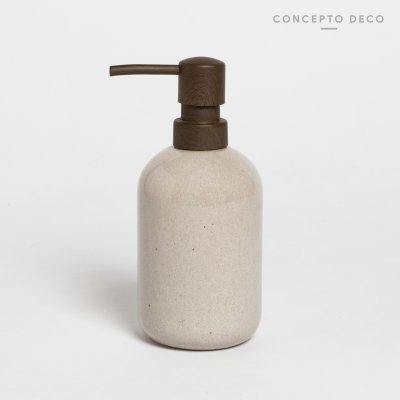 DISPENSER CERÁMICA CRAQUELADA BLANCO 18X6CM