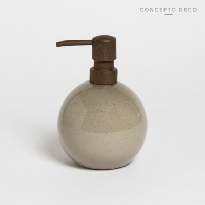 DISPENSER CERÁMICA CRAQUELADA GRIS 16X7CM
