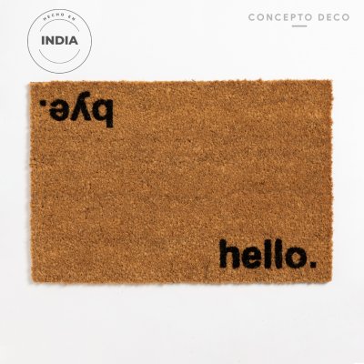 FELPUDO INDIA COCO HELLO/BYE 40X60CM