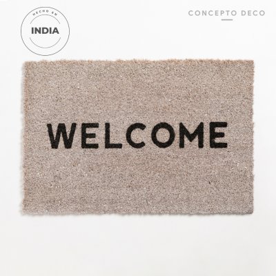 FELPUDO COCO WELCOME GRIS CLARO 40X60M