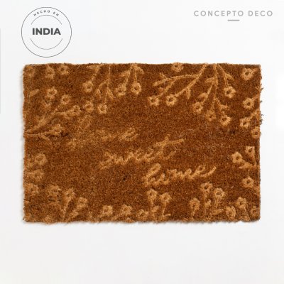 FELPUDO INDIA COCO GRABADO HOME SWEET HOME 40X60M