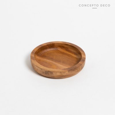 JABONERA MADERA DE MANGO REDONDO 11,5DIAMX2CM