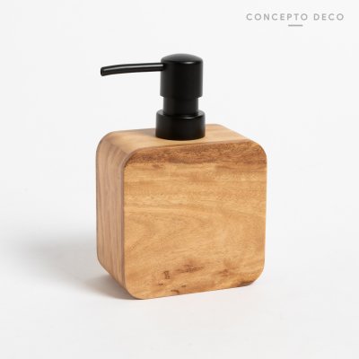 DISPENSER MADERA DE MANGO CUADRADO 14X5,5CM
