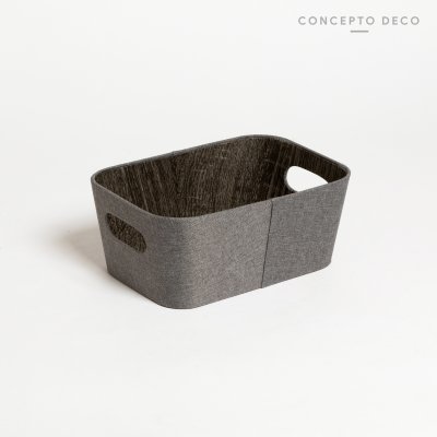 ORGANIZADOR MADERA GRIS 26X18X11CM