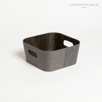 ORGANIZADOR MADERA GRIS 23X23X11CM