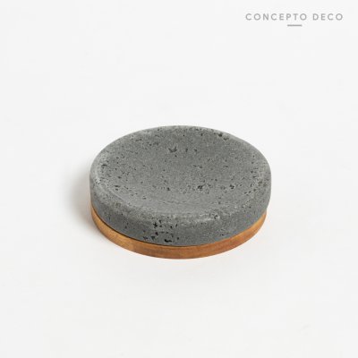 JABONERA SIMIL TRAVERTINO GRIS 11,5DIAMX3CM