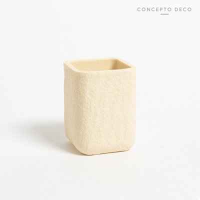 PORTACEPILLO SIMIL PIEDRA BEIGE 10X6XM