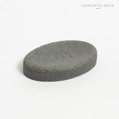 JABONERA TEJIDO GRIS 14X2,5CM