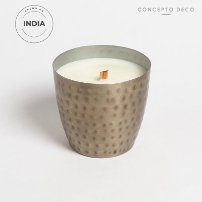 VELÓN METAL MARTILLADO 750g 12,5X12,5X11,5CM